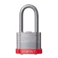 Accuform STOPOUT LAMINATED STEEL PADLOCKS KDL917RD KDL917RD